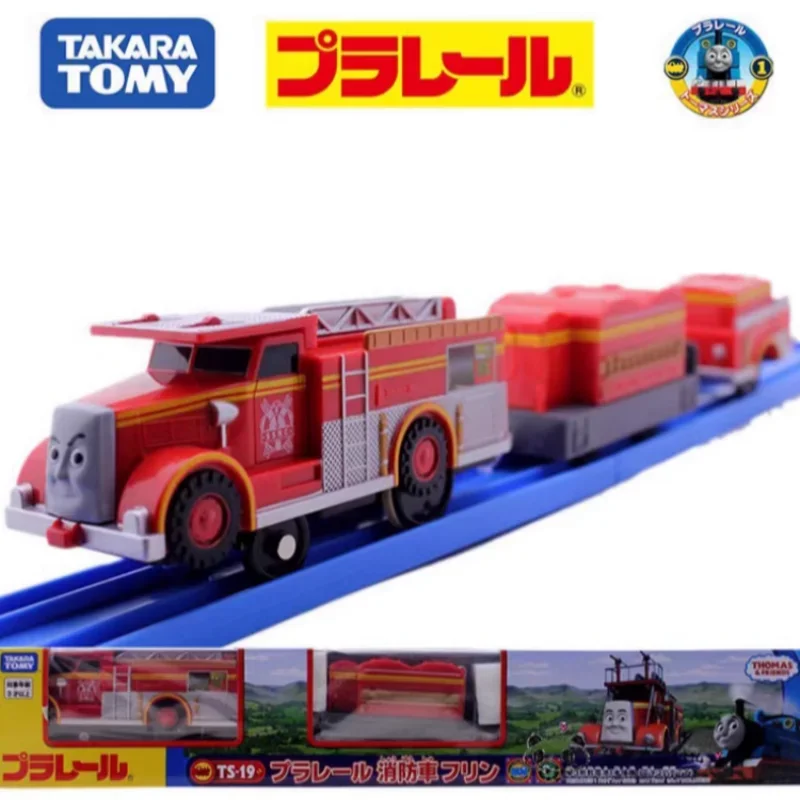 

TAKARA TOMY Tomas Small Train Metro TS-19 fire engine, boys electric railway track model toys, holiday gifts for children.