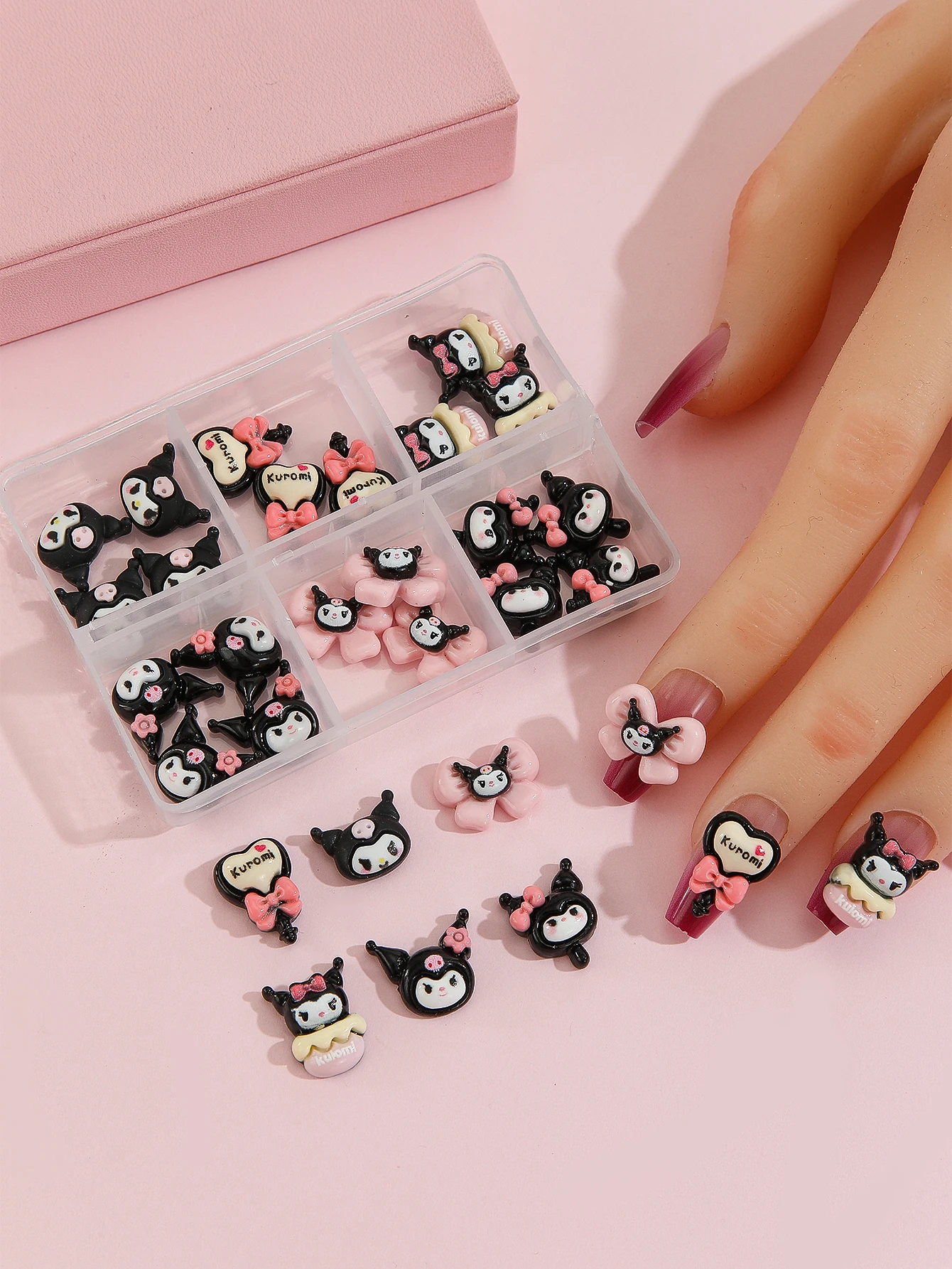 Cartoon nail accessories cute Hello Kitty series boxed matching design DIY nail art charm decoration