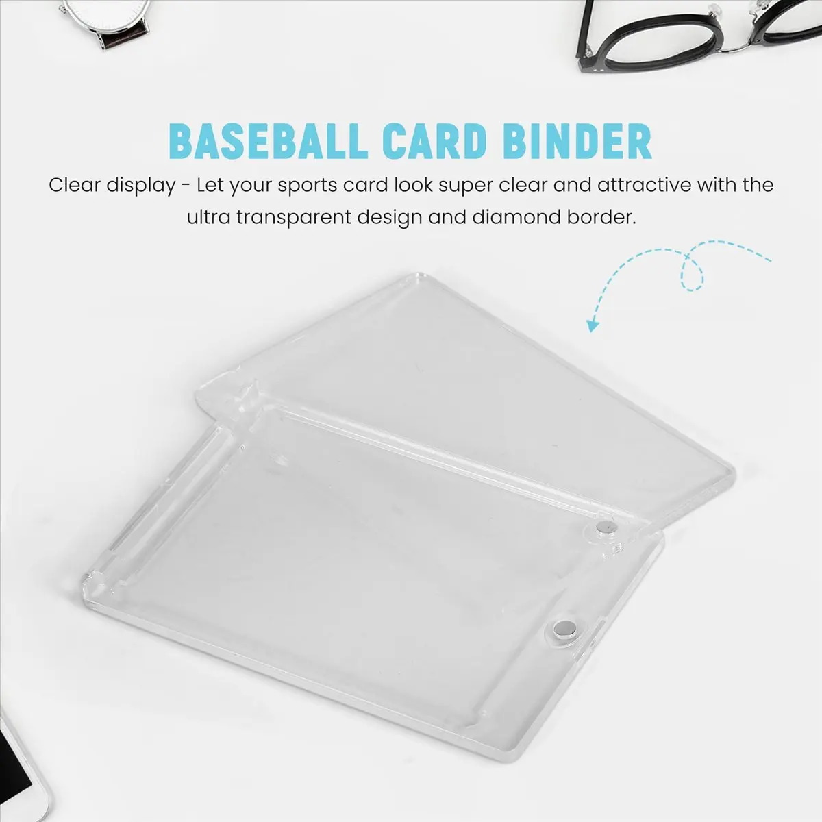 【HOT A71T】 6Pc Magnetic Card Holder Case for Trading Card - 35Pt Magnet Top Loaders Baseball Card Holder with Card Protectors
