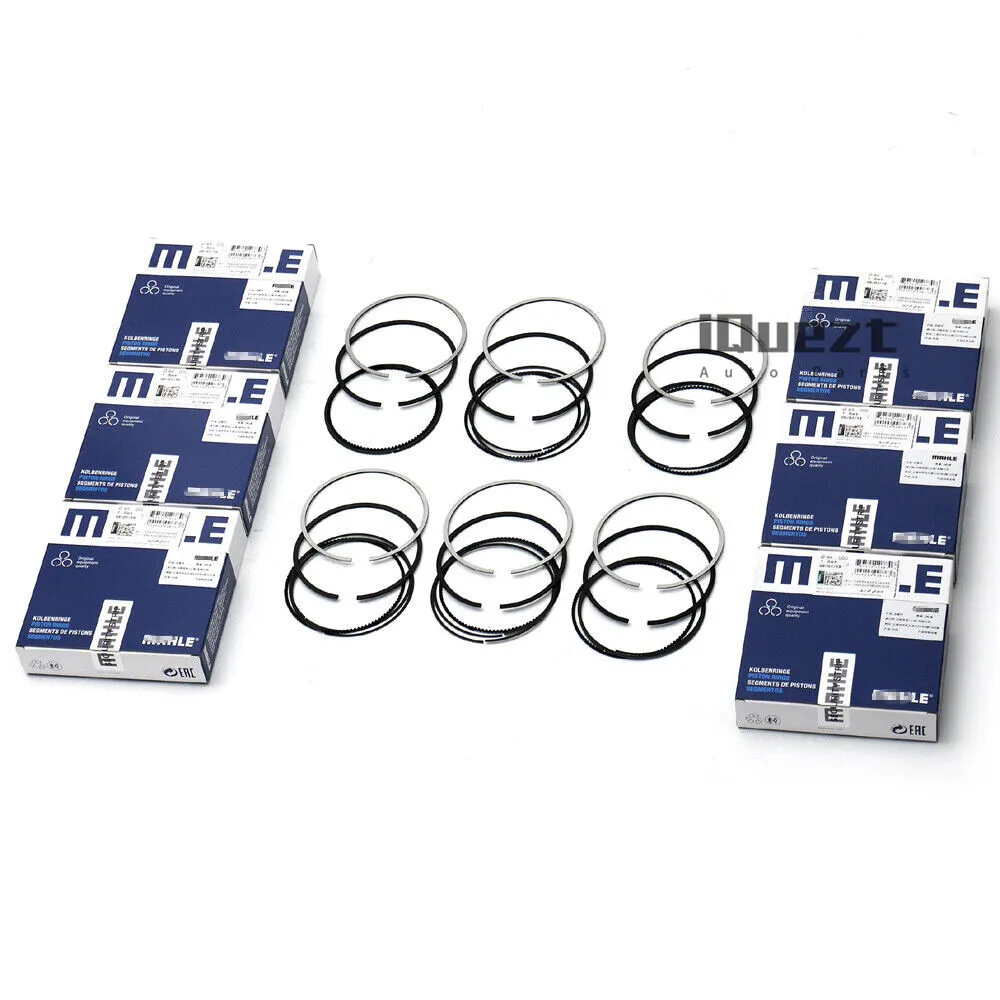 Piston Rings 6x Sets 11257610297 Φ84mm Mahle for BMW 335i 435i 535i 740i M3 M4 X5 F10 F30 F80 F32 E70 E71 N55 S55 3.0T L6 2979CC