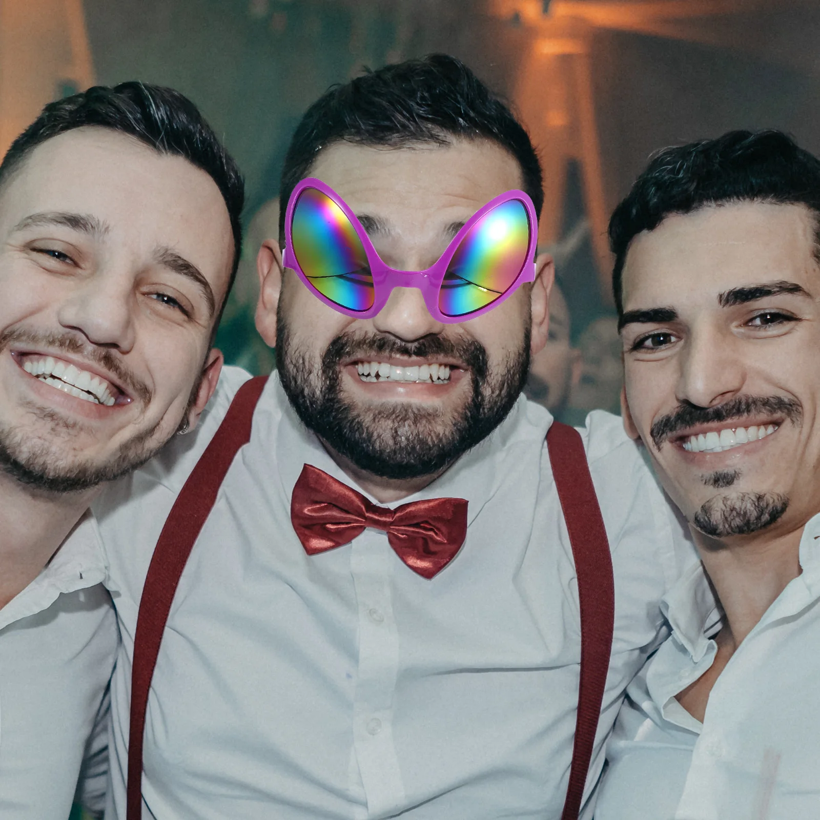 1 par de óculos engraçados para adultos, óculos de fantasia, cosplay, óculos de sol, festa, foto, acessório, modelagem, óculos, festa de festival