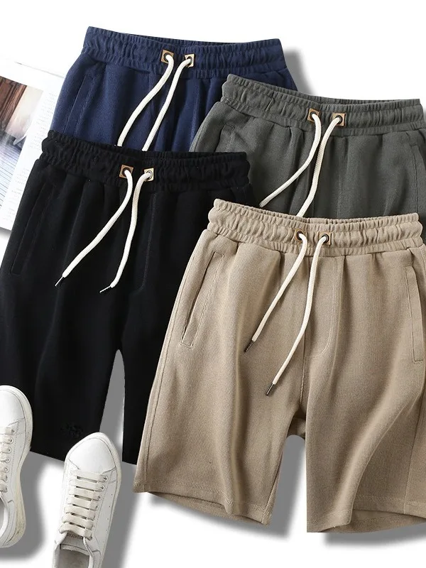 

Летние повседневные мужские американские прямые брюки для спецодежды на пять четвертей, модные молодежные брюки для активного отдыха, Qui Dry из полиэфирного волокна