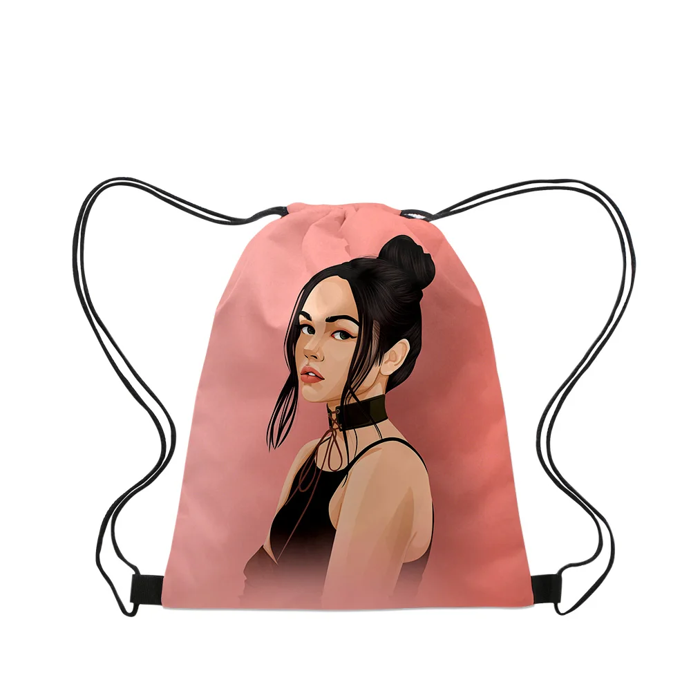 Maggie Lindemann Merch 2023 New Handbags Cloth Canvas Drawstring Bag Women Men Leisure Bags