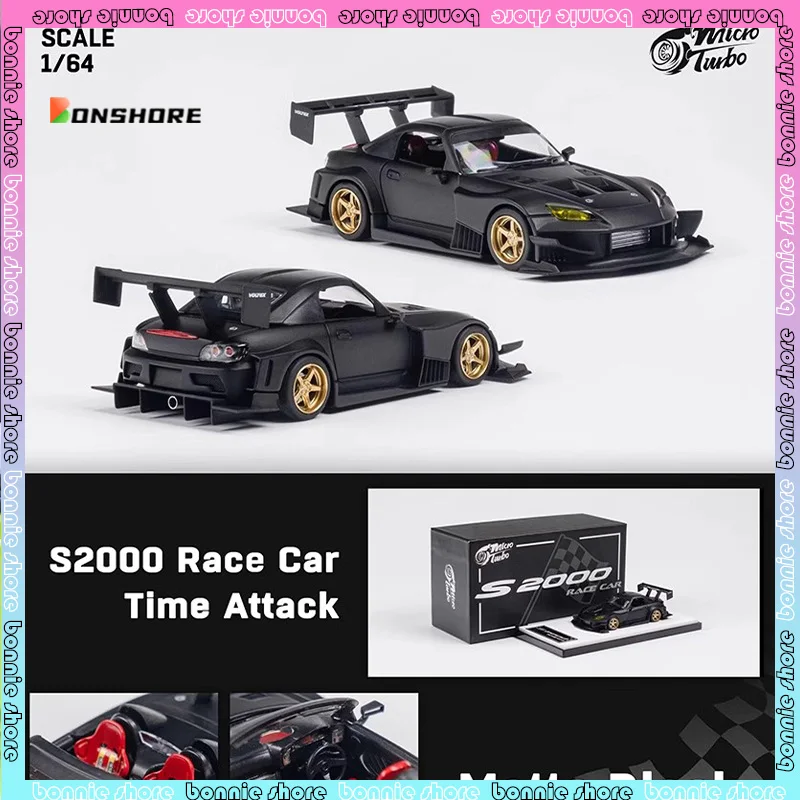 MicroTurbo car model Honda S2000 Open Lid AP1 JS Racing cars model simulation display alloy car models boy birthday toy gift