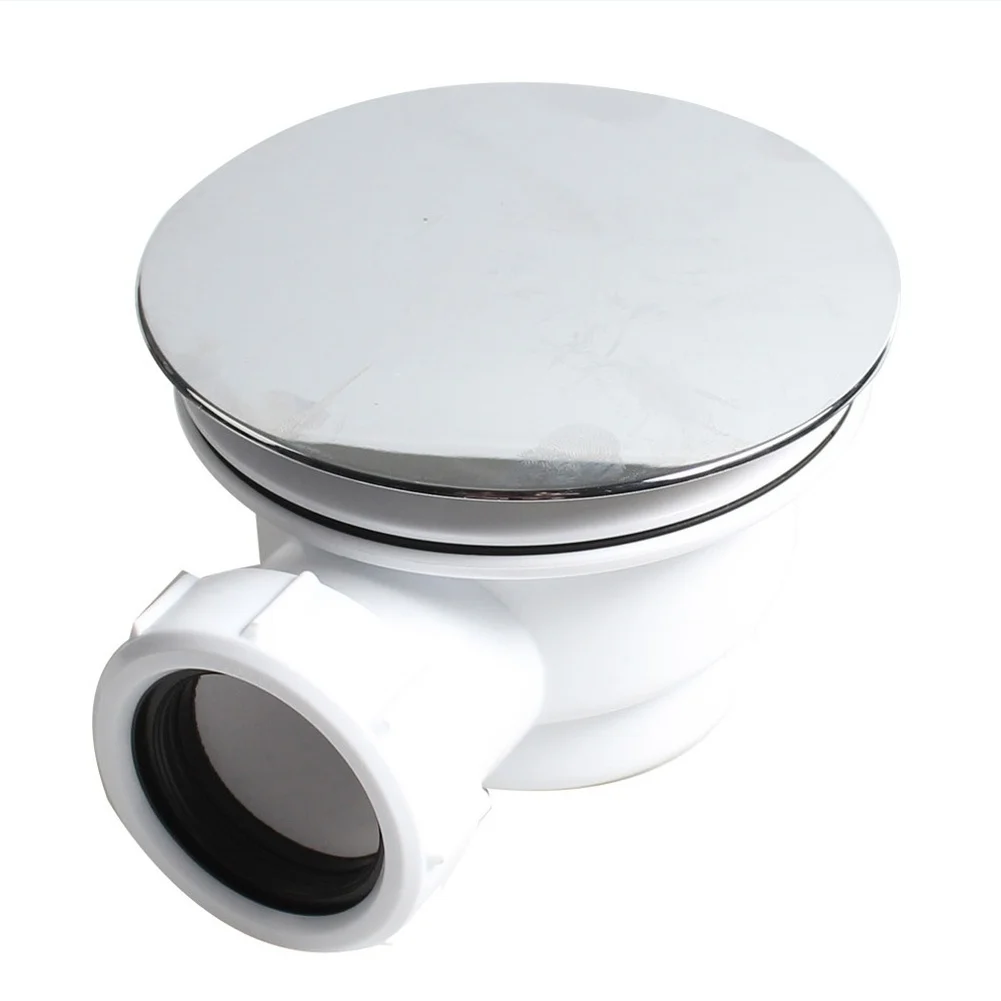 Modern Shower PVC Drain Pipe Floor Drains Base ABS Chrome Plated Water Seal Anti Smell Cover Pipe Valve For 82-90mm