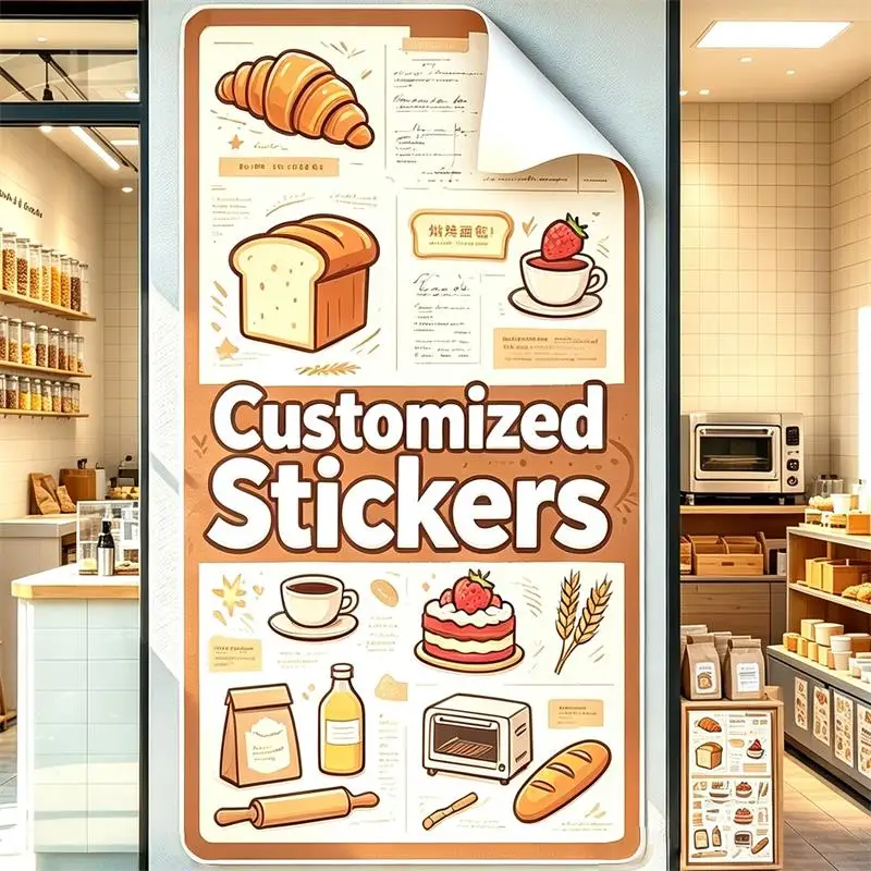 Any Size 100cm Custom Sticker Lndoor And Outdoor Bookstore Pharmacy Supermarket Warning Message Commercial Advertising Promotion