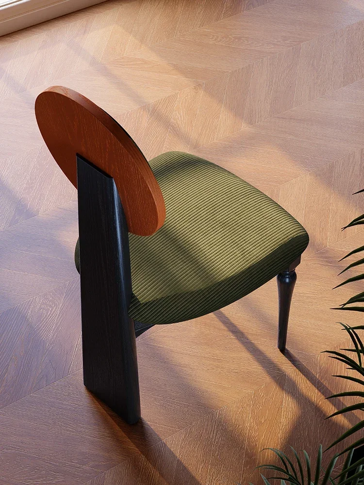 

French retro small apartment restaurant home chair designer antique back chair