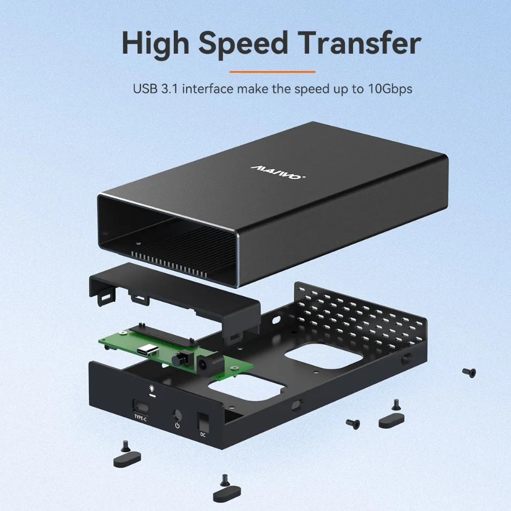 Imagem -05 - Maiwo-sas Hard Drive Enclosure Adapter Hdd Reader para Desktops Notebooks Fast 5gbps Suporte a Transferência de Dados 2.5 3.5