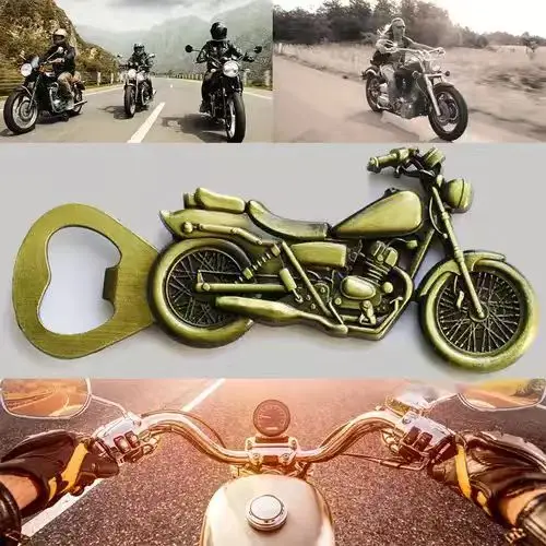 2Pcs/1Pc Vintage Motorcycle Bottle Opener - Intricate Metal Design, No Power Required, Perfect for Beer and Wine, Perfect Gift for Motorcycle Enthusiasts, a Must-Have for Home Bars