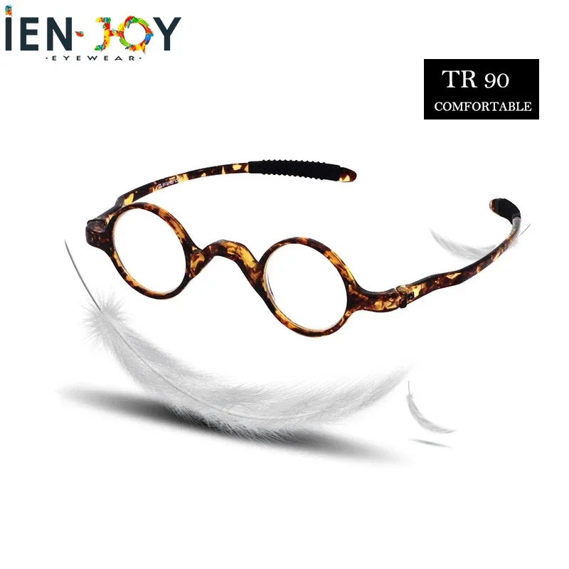 

IENJOY Reading Glasses Anti Blue Light Round Frame Reading Glasses Men Ultralight TR Presbyopic Eyewear with Box Diopter 1.0-4.0