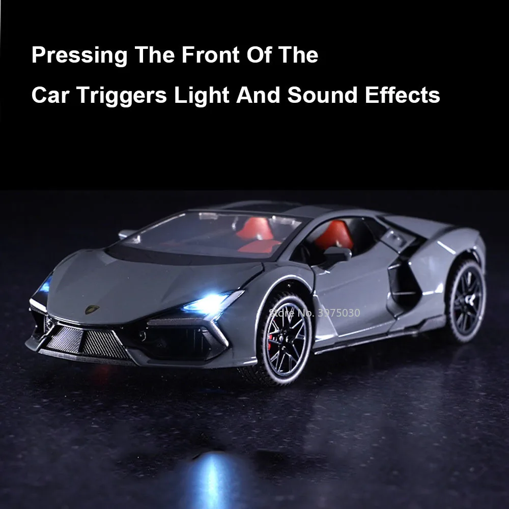 1:32 Alloy Toy Car Models Aventador Doors Can Be Opened with Pull Back Sound Light High Simulation Vehicle Model for Boy Gifts