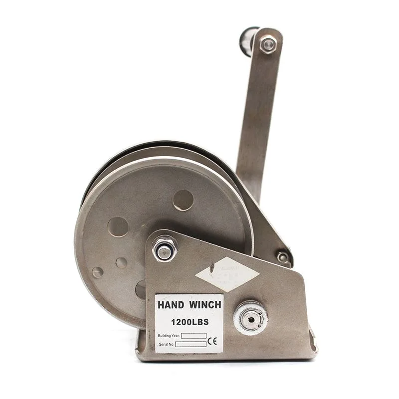 304 Stainless Steel Hand Winch 1200 Lbs Two-Way Self-Locking Manual Winch Sewage Small Anti-Rust Lifting Tool