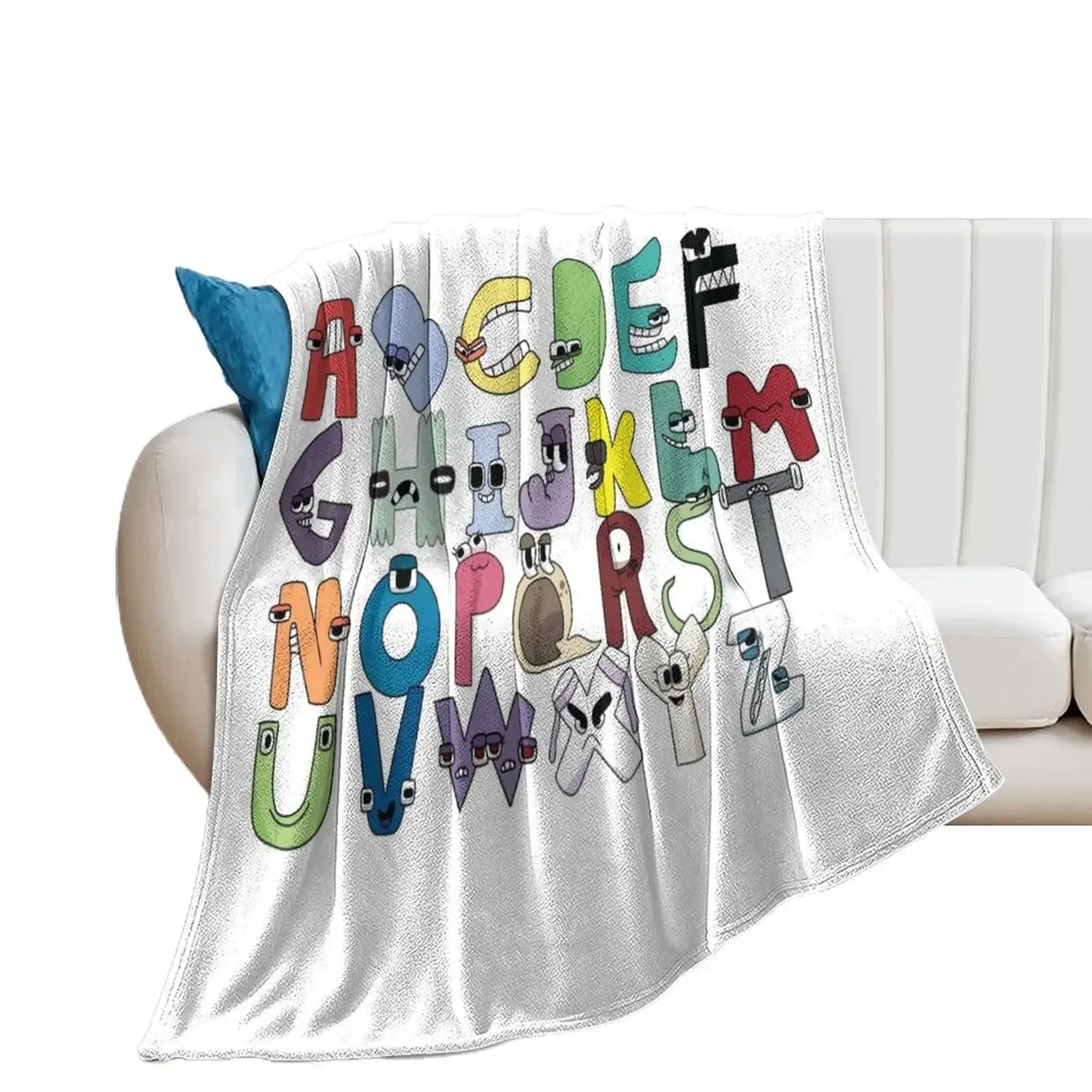 Alphabet Lore Latter A-Z Throw Blanket Softest anime blankets and throws Blankets