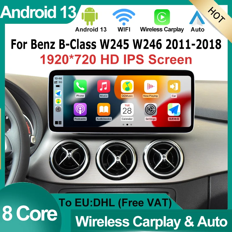 Car Radio For Mercedes Benz B Class W245 W246 GPS Navigation Carplay Auto Video Player Bluetooth Stereo Multimedia Touch Screen