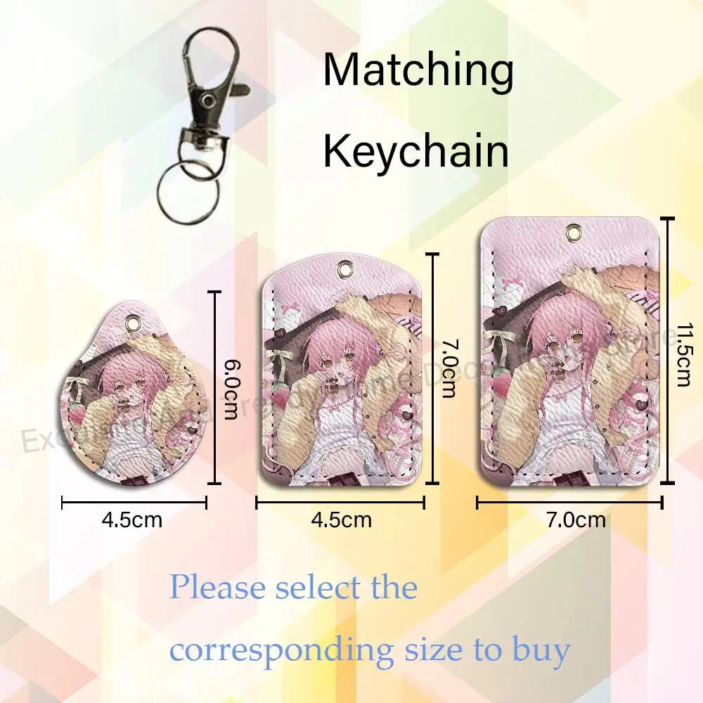 A-Aoi M-Mukou T-Totono Premium PU Leather Card for Daily Use Holder Card Case with Metal Carabiner Customizable Design view 6