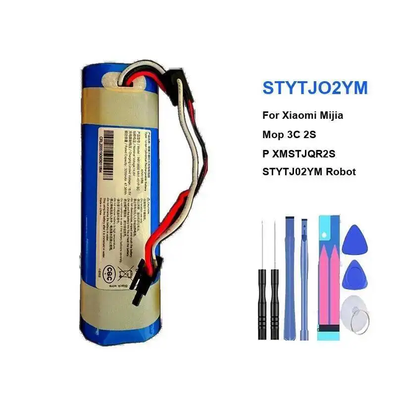 

Cleaning Robot Battery STYTJO2YM 3200Mah For Xiaomi Mijia Mop 3C 2S P XMSTJQR2S STYTJ02YM