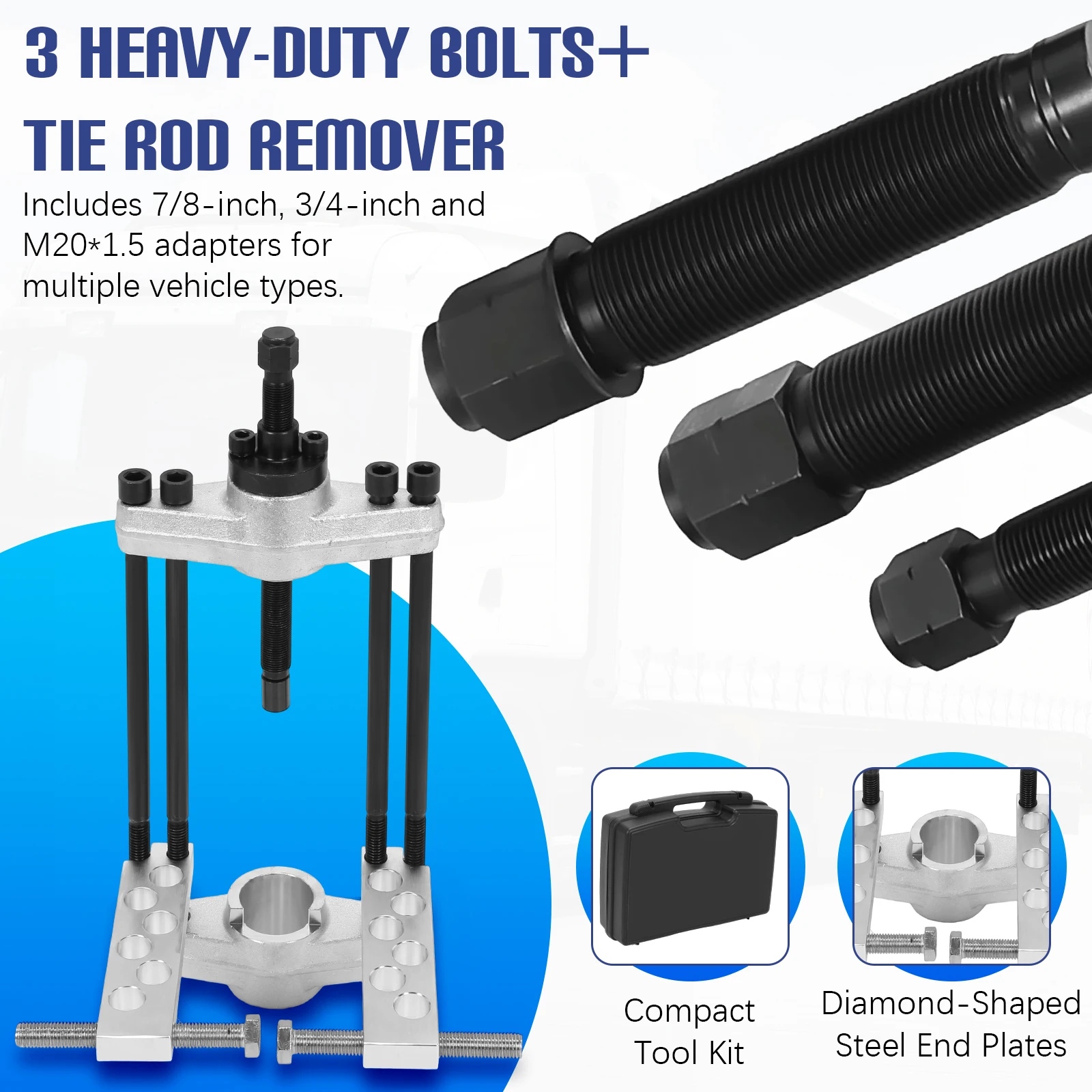 

Пресс для выкручивания шкворней, прочный ремонтный инструмент, усиленные аксессуары для полуприцепов, для транспортного оборудования класса 3-8