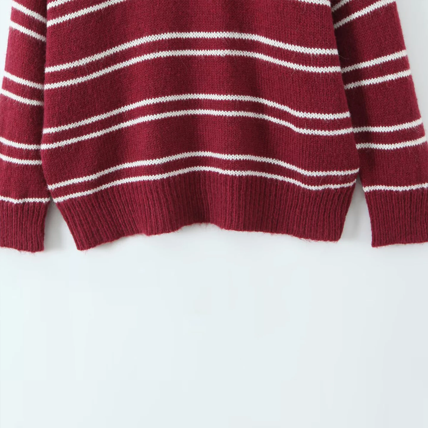 

Модная полосатая трикотажная одежда с отложным воротником, милая женская осень 2023, повседневная одежда для поездок на работу, бренд Z, другой Sle