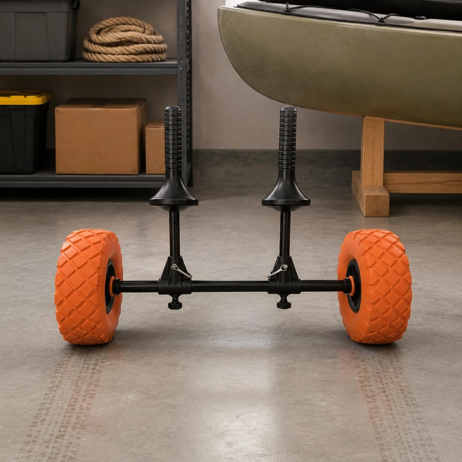 Platform Kayak Trolley Heavy Duty Kayak Dolly with Wheels Sand Boat Trolley Wide Tires Boat Transport Trolley Quick Assembly