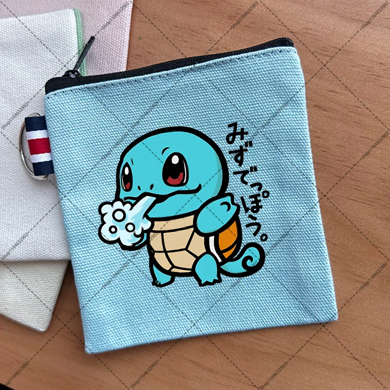 Pokemons Pikachu Mini Purse Cartoon Anime Pattern Print Kawaii Coin Purses Unisex Cute Wallets for Women Men Wallet Party Gifts - view 3