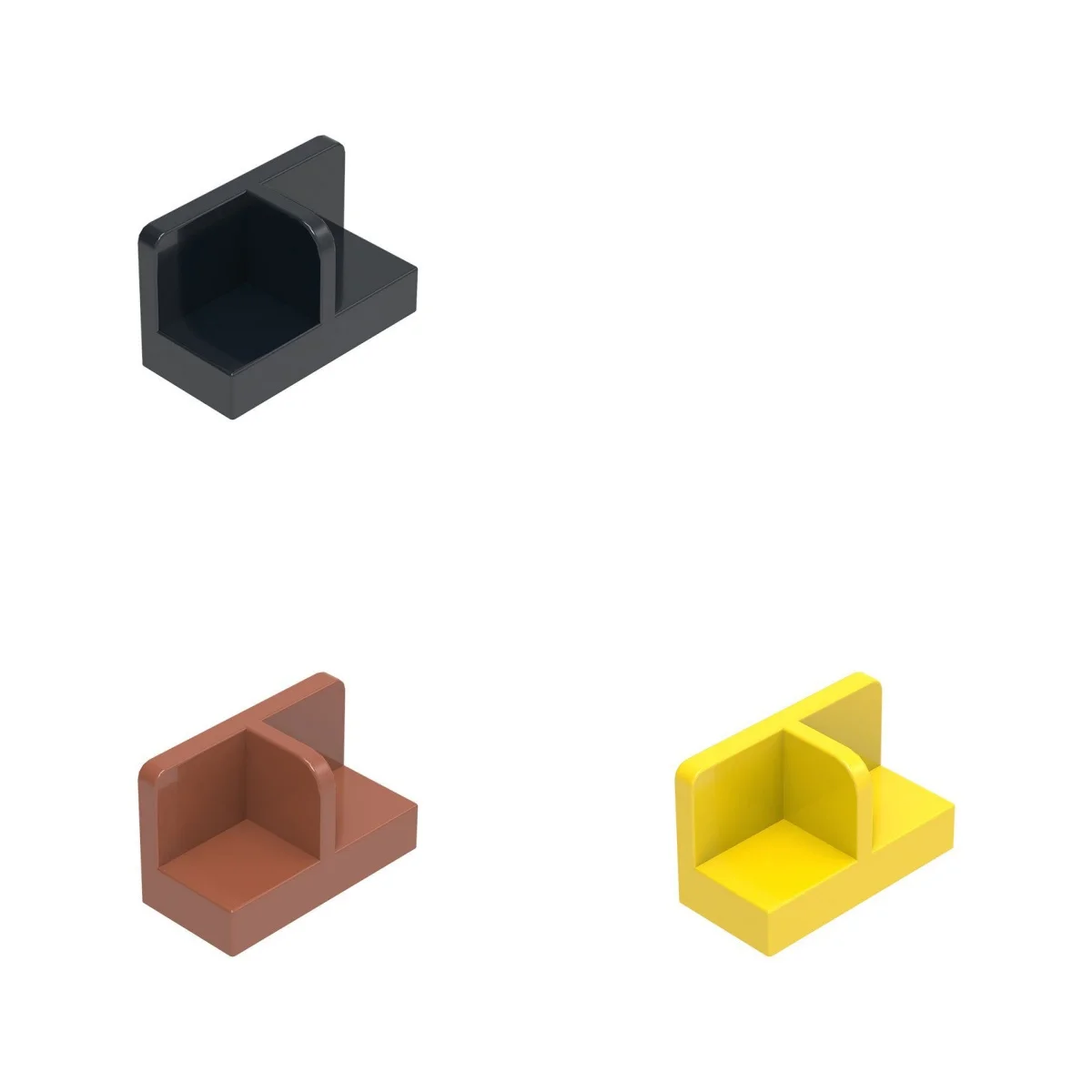 50g/102PCS 93095 Panel 1X2X1 With Round Corners Block Moc Color Compatible with Brick DIY Children's Toy Assembly