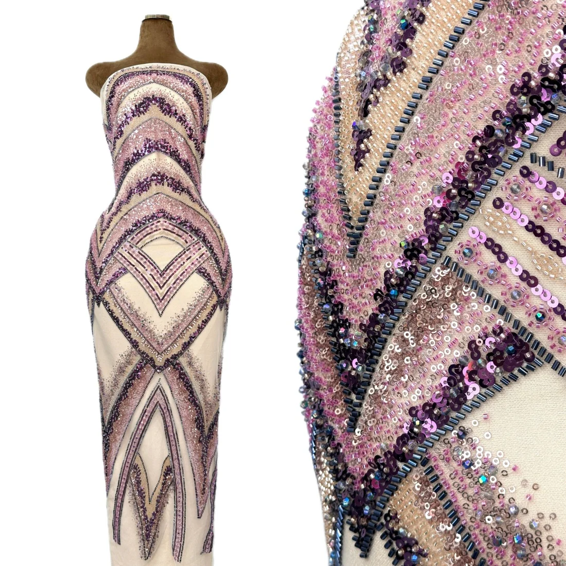 

African Sequins Lace Fabric 2026 5 Yards High Quality Beads French Nigerian Groom Lace Net Fabric For Sewing Dress Wedding Party