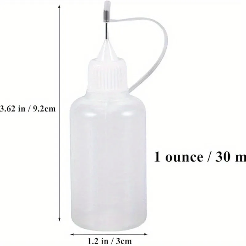 30ml Empty Glue Bottle with Needle Precision Tip Applicator Bottle for Paper Quilling DIY Craft