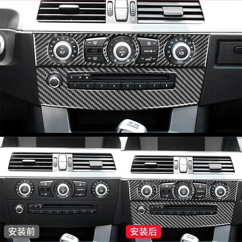 

FOR BMW 04-10 styles 5 Series E60 Decorative sticker for central control CD air conditioning panel Carbon fiber pattern