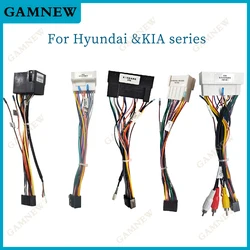 Car Audio CD/DVD Player 16PIN Android Power Cable Adapter For Hyundai Accent Tucson Mistra KIA K3 KX5 Radio Wiring Harness