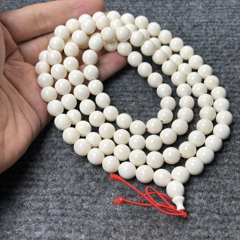 Natural Jelly Antlers Tooth Bone Angle Perfect Circle108Buddha Beads Ball Bracelet Bracelet Single Horn Bone Perfect Circle Smal