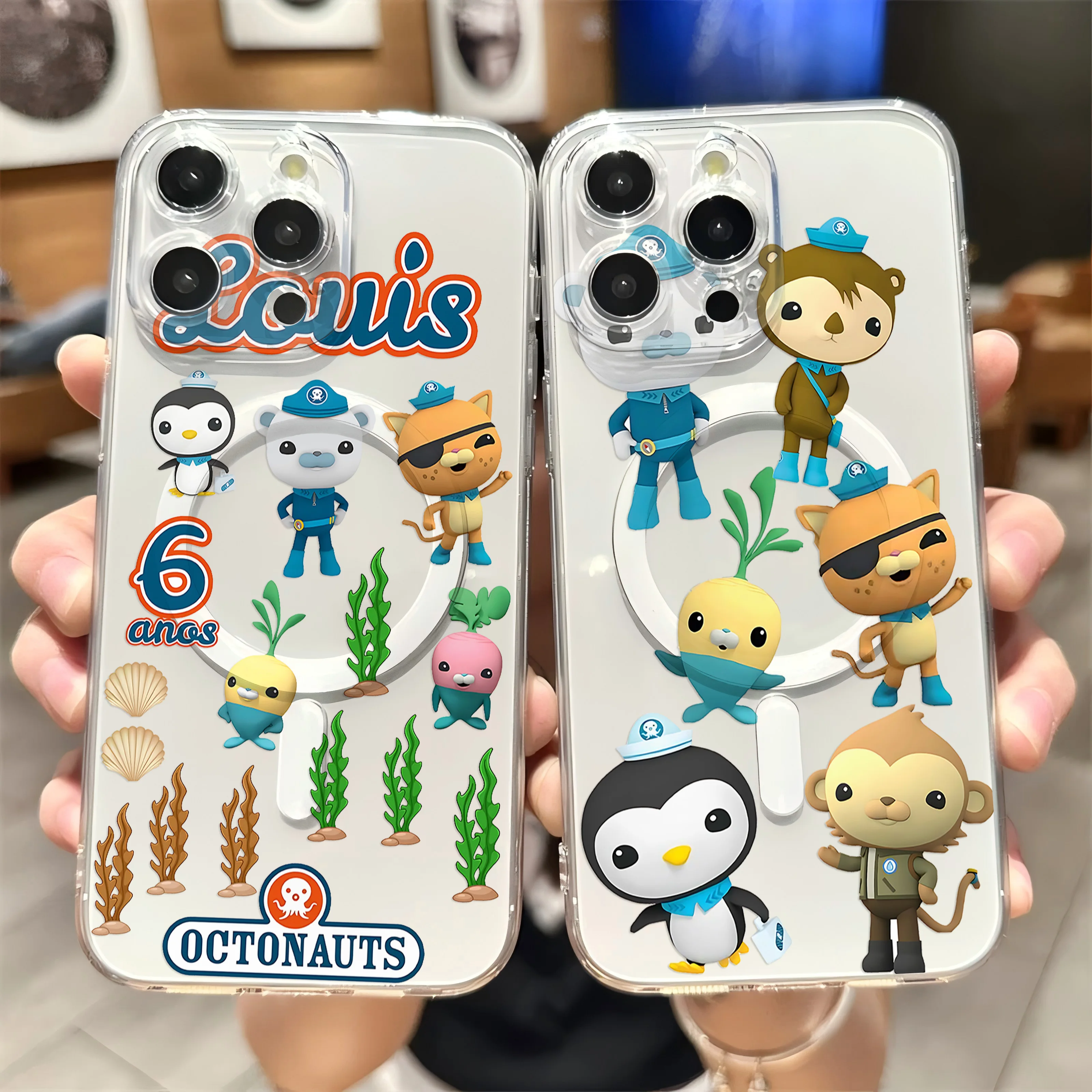 Cartoon The O-Octonauts Printeds Cute Magnetic Phone Case For Samsung Galaxy S25 S24 S23 S22 S21 S20 FE Edge Plus Ultra 5G Cover