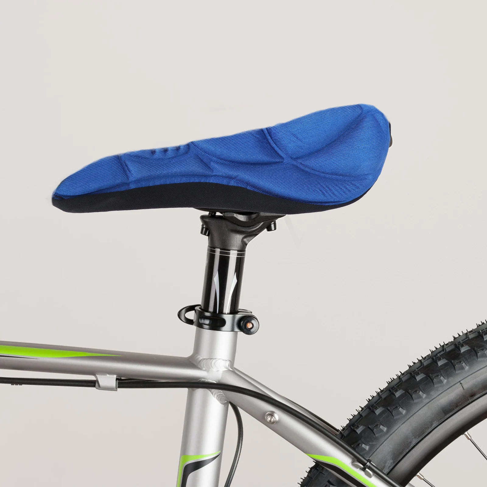 

Soft 3D Bike Saddle Pad Gel Seat Cover Breathable Cushion Non Slip Drawstring Compatible with Mountain Road Off Road Folding