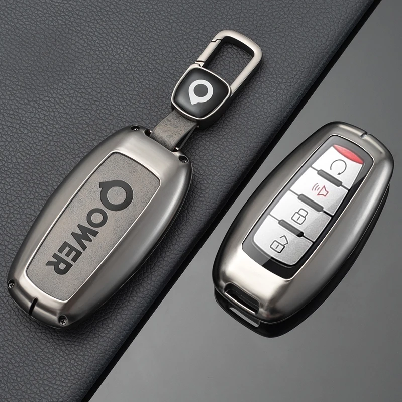 Car Alloy Smart Key Shell Key Bag Cover Fob Case For GWM Cannon Florid Poer Wingle 3 5 6 7 P500 C30 C50 M4 Key Ring Holder