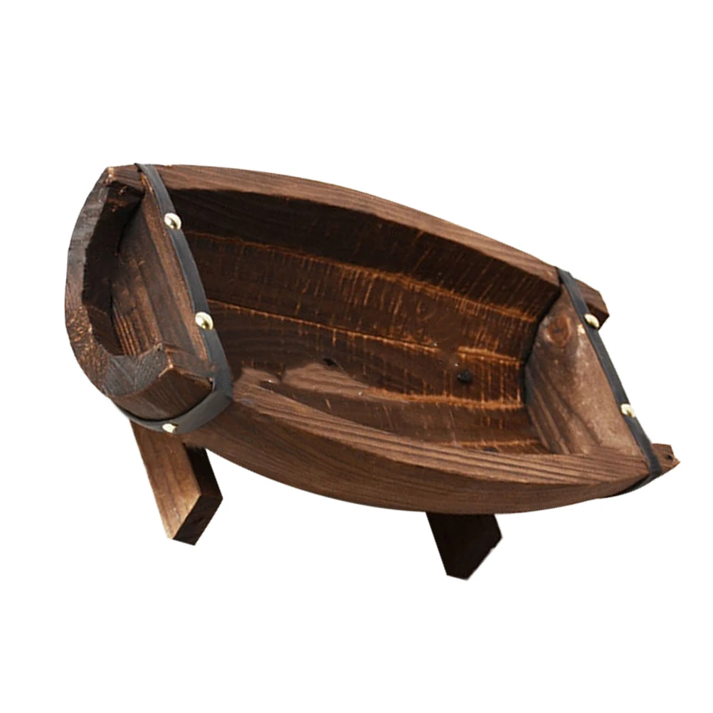 

Anticorrosive Wood Flower Pot Large Size Round Shape Outdoor Indoor Planters Decorative Wooden Barrel Rustic Garden Patio
