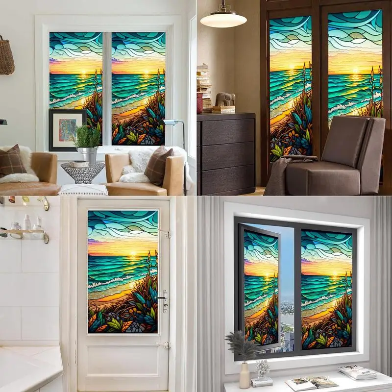 نافذة الخصوصية ملصقات الفيلم Artscape ماغنوليا نافذة الفيلم الفينيل للنوافذ الزجاجية الزجاج الملون نافذة الفيلم المنزل والحمام