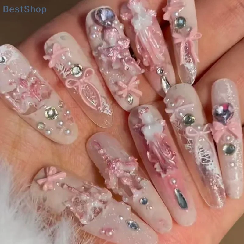 3D الباروك الملاك فراشة شجرة عيد الميلاد ثلج مسمار العفن DIY مسمار الفن زينة سيليكون نحت قالب مانيكير #2