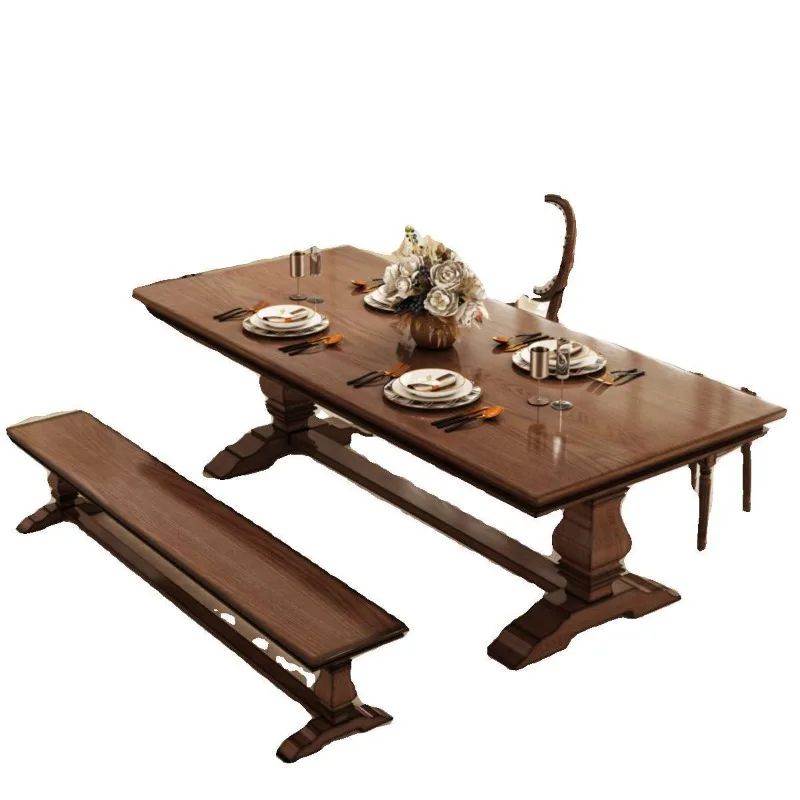 French restaurant tables and chairs span, retro dining tables make old long tables