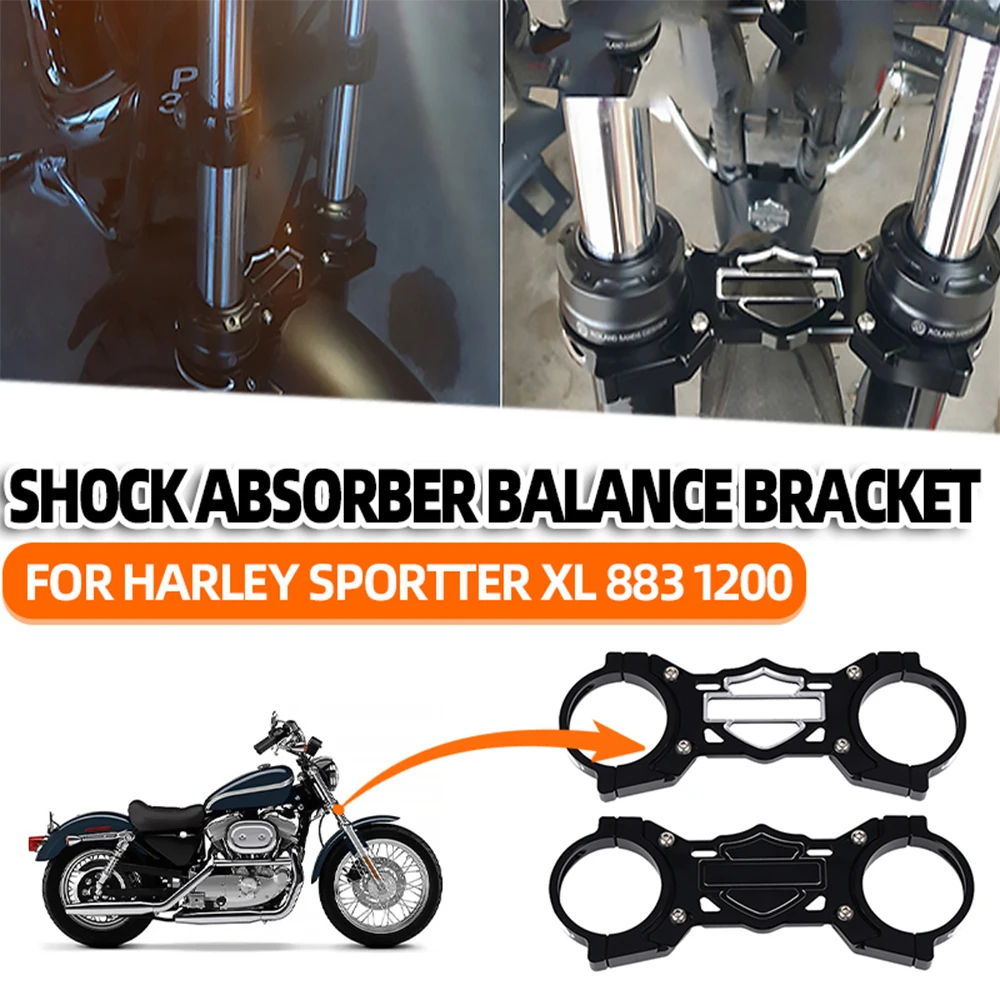 Motorcycle Front Fork Brace Balance Shock Bracket Stabilizer Holder For Harley Sportster Iron 883 1200 XL1200 XL883 Accessories