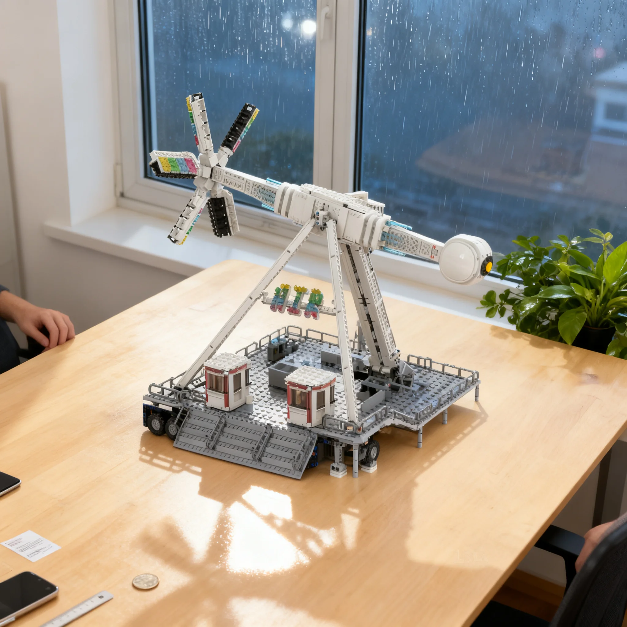2603 дет. MOC Expert Starshape AIR: Модель аттракциона, строительные блоки, архитектурные игрушки, подарок на день рождения, развивающий конструктор