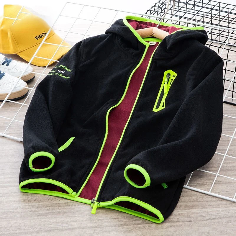 Children Fleece Jacket Boys 2022 Autumn Spring Kids Outerwear Boy Warm Coats Teenager Girls Double-Sided Velvet Clothing