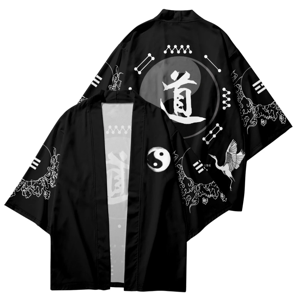 Chinese Style Print Kimono Cardigan Cosplay Shirt 2023 Women Men Yukata Beach Samurai Haori Japanese Traditional Plus Size 6XL
