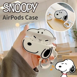 Snoopy Creative Trend custodia a forma di cartone animato adatta per Airpods Pro 3 2 1 custodia protettiva in Silicone per auricolari Bluetooth Wireless