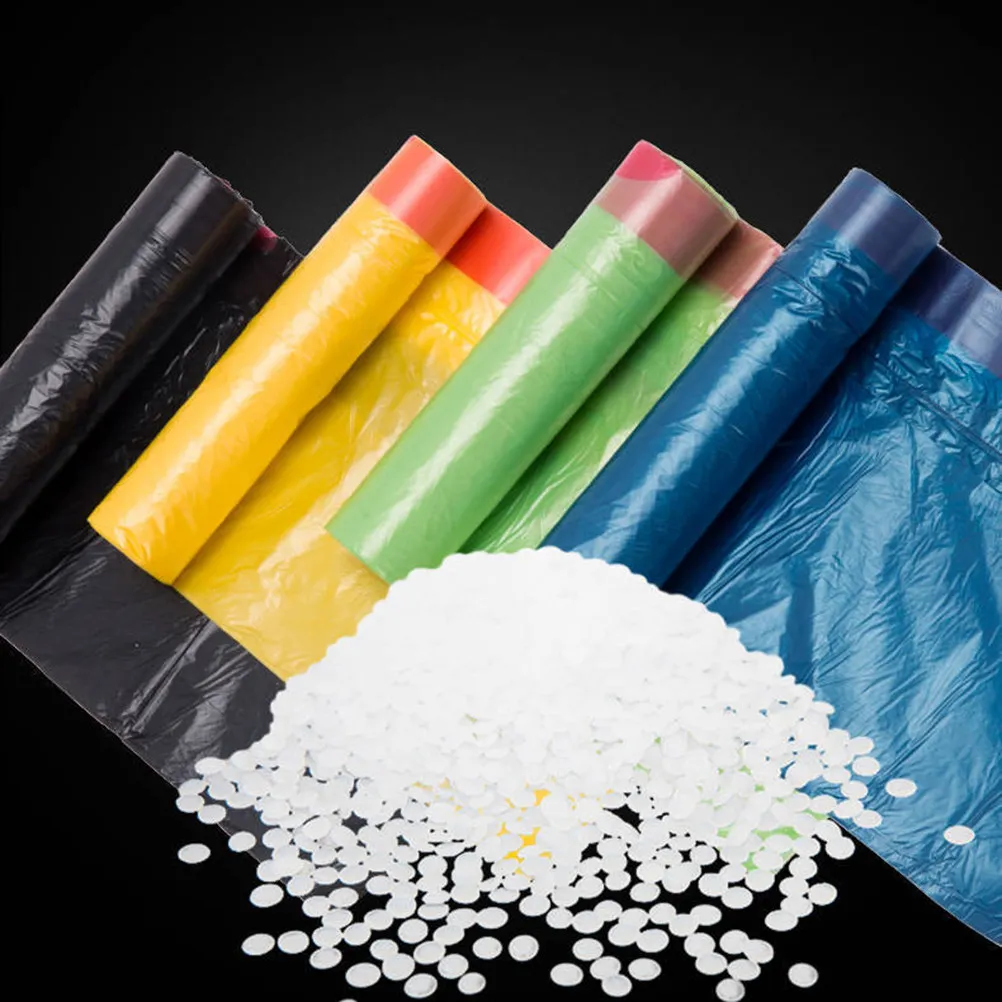 6 Rolls /Roll Mixed Color Drawstring Garbage Bags Strong Portable Trash Bags For Recycling Large Capacity Rubbish Sacks Eco