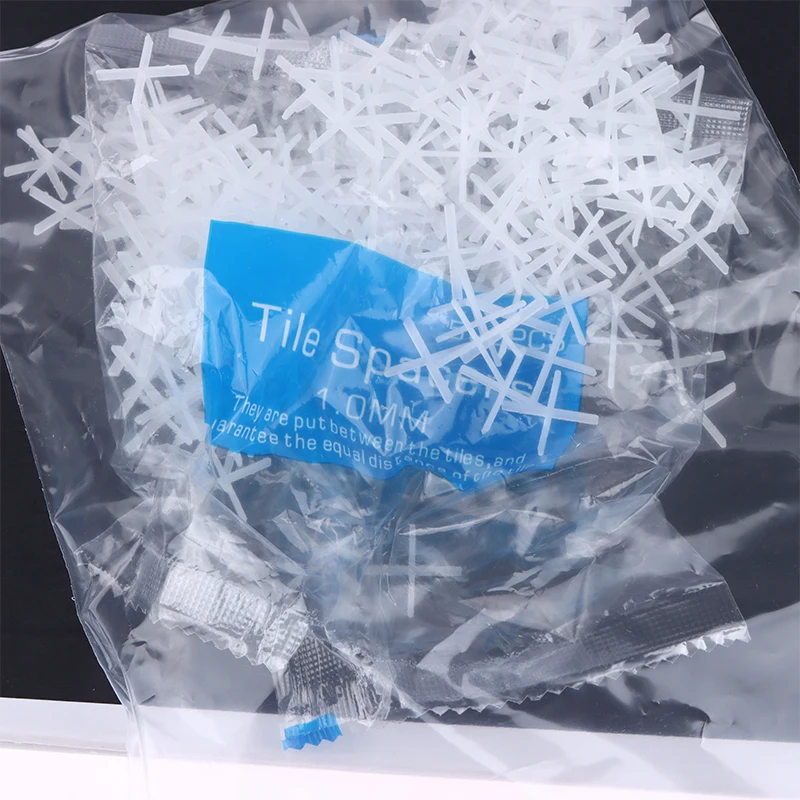 500pcs/pack 1-5MM White Plastic Cross Ceramic Tile Leveling System Clips Spacer Ceramic Floor Construction Tools