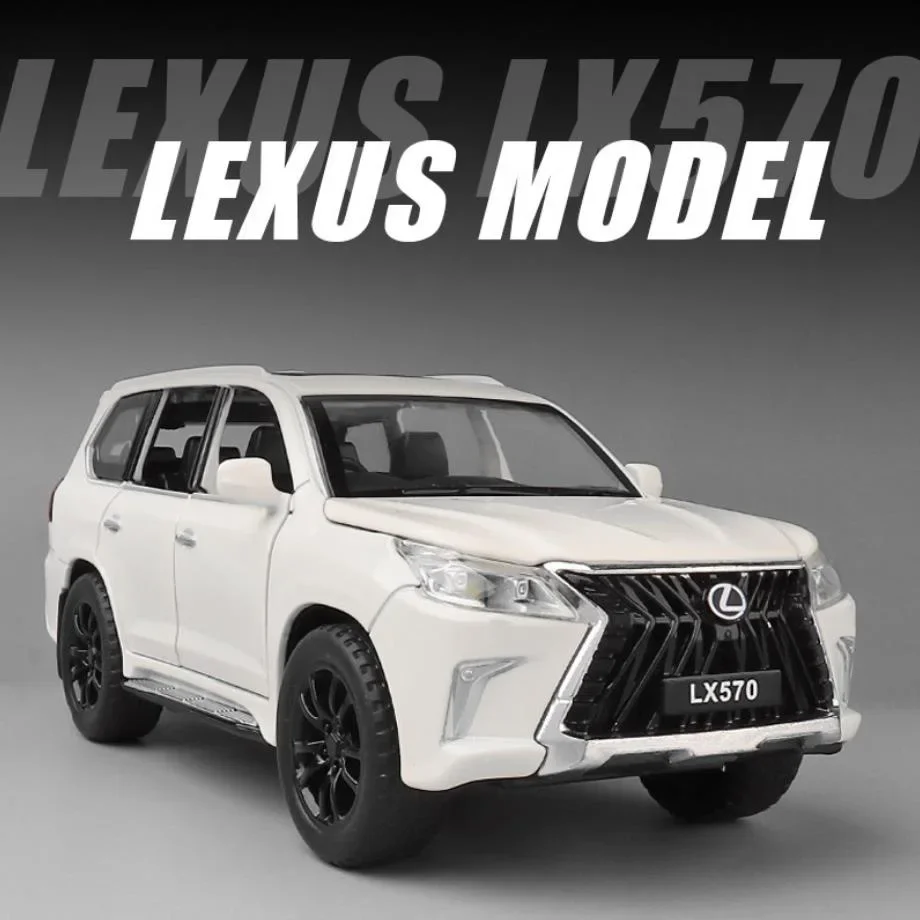 

Лидер продаж, литая автомобиль в масштабе 1:32 с колесами, toyota suv LEXUS lx570, металлическая модель со встроенной и звуковой функцией, коллекционные игрушки, подарок для мальчика