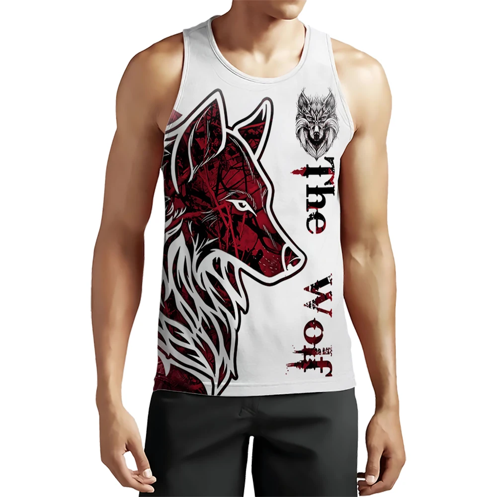 MSIEESO Newest Animal The Wolf  Tank Tops 3D Print Streetwear Male Fashion Sleeveless Sport Gym Tank Top Men Women Clothes