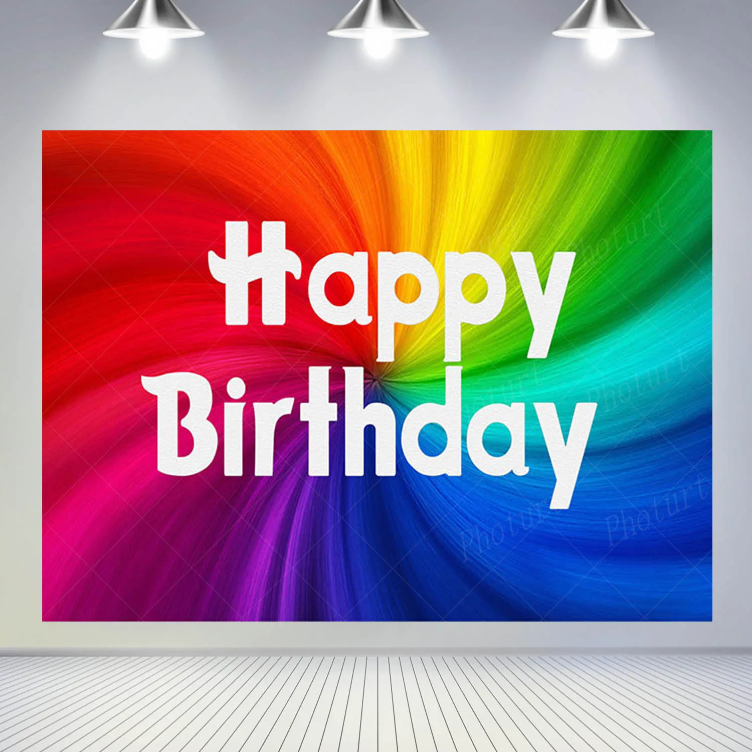 متعدد الألوان الشعر الطويل دمية خلفية الاطفال حفلة عيد ميلاد خلفية استحمام الطفل راية الفينيل التصوير استوديو الدعائم