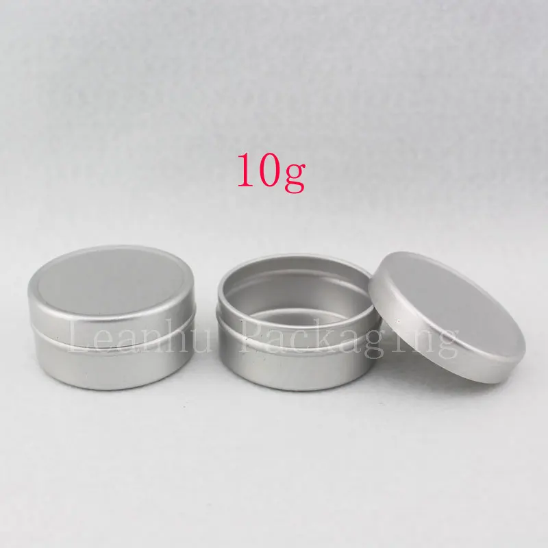 10g Empty Sample Cosmetic Cream Container Aluminum Lip Balm Jars ,Solid Perfume Bottle Jar Tin Storage Containers Pot Wholesales