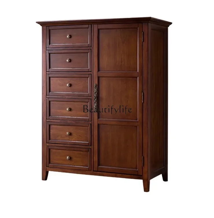 

American solid wood functional storage locker American room chest