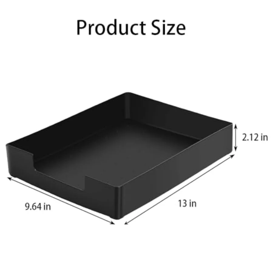 Letter-Size Tray, Desk Drawer Organizer, A4 Plastic Paper Tray, Stackable Plastic Paper Holder File Organizer for Office, Schoo